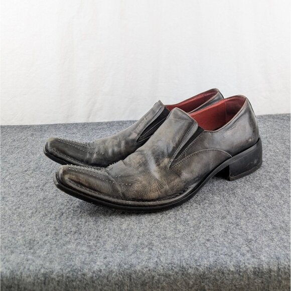 Jo Ghost Men’s Slip-On Shoes EU 39 US 6.5 Italy Distressed Leather Resoled Heels - Picture 15 of 16